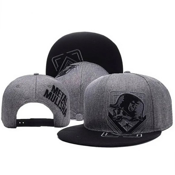 [METAL MULISHA] Grey & Black Skull Adjustable Snapback Hat, Brand New - Picture 1 of 1